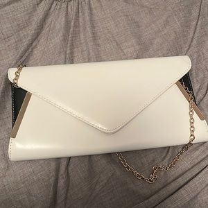 Black and white clutch